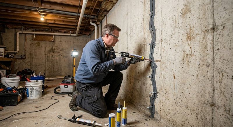 Basement Crack Repair in Methuen, MA