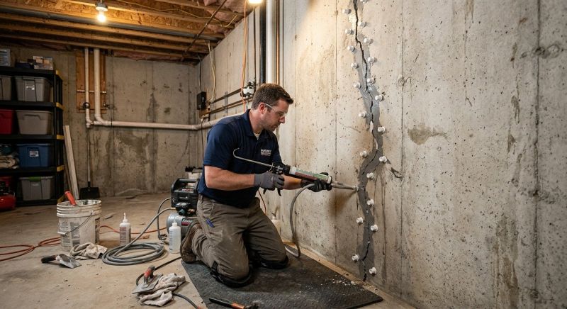 Basement Crack Repair in Methuen, MA