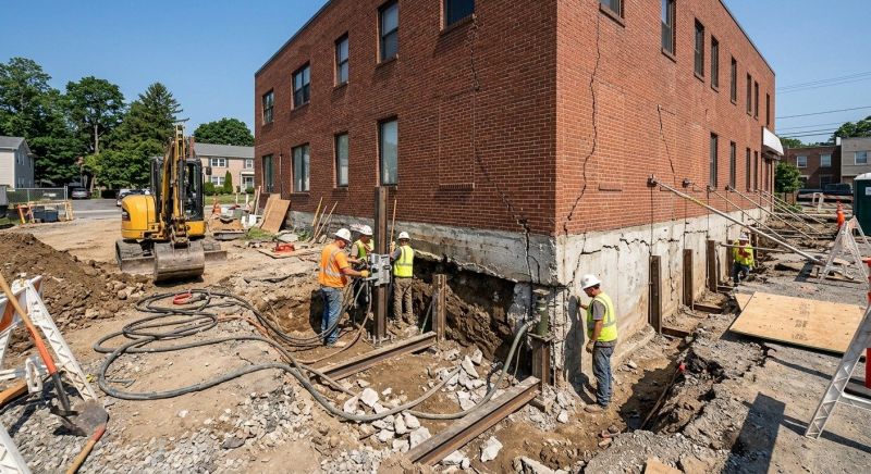 Building Foundation Repair in Melrose, MA
