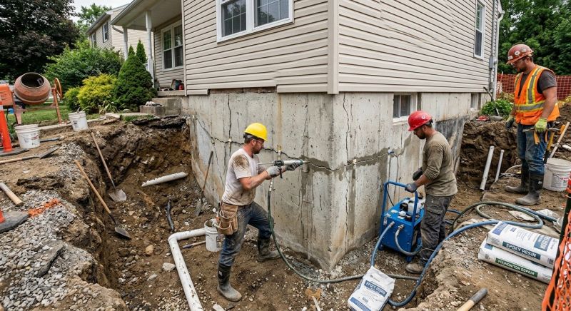 Concrete Foundation Repair in Reading, MA