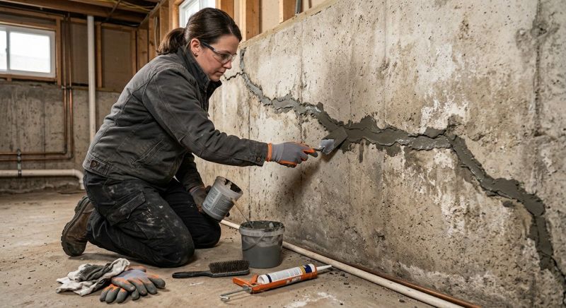 Cracked Basement Floor Repair in Methuen, MA