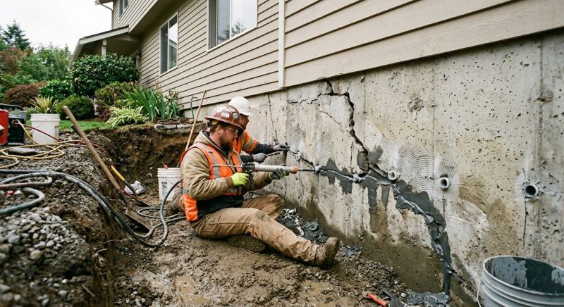 Cracked Foundation Repair in Everett, MA