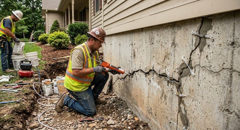 Cracked Foundation Repair in Everett, MA