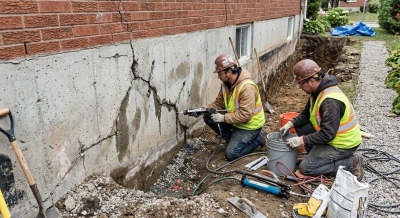 Cracked Foundation Repair in Medford, MA