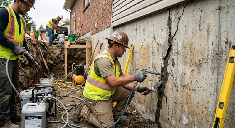 Cracked Foundation Repair in Plaistow, NH
