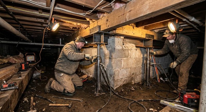 Crawlspace Foundation Repair in Acton, MA