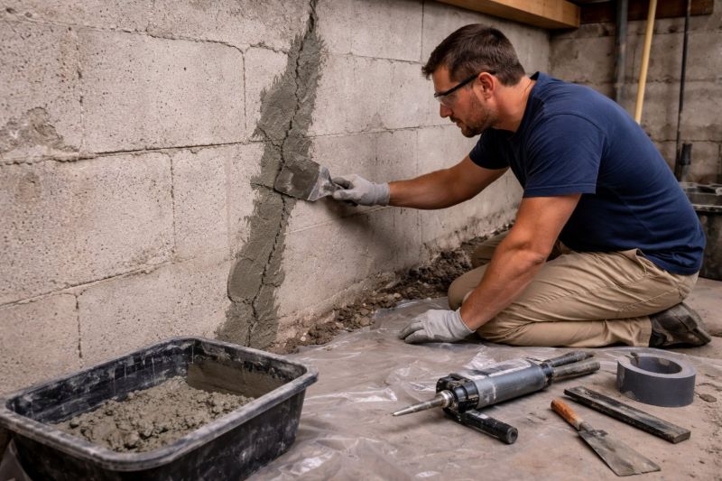 Foundation Crack Repair in Pelham, NH