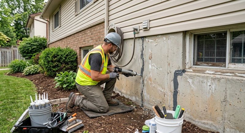 Foundation Crack Sealing in Methuen, MA