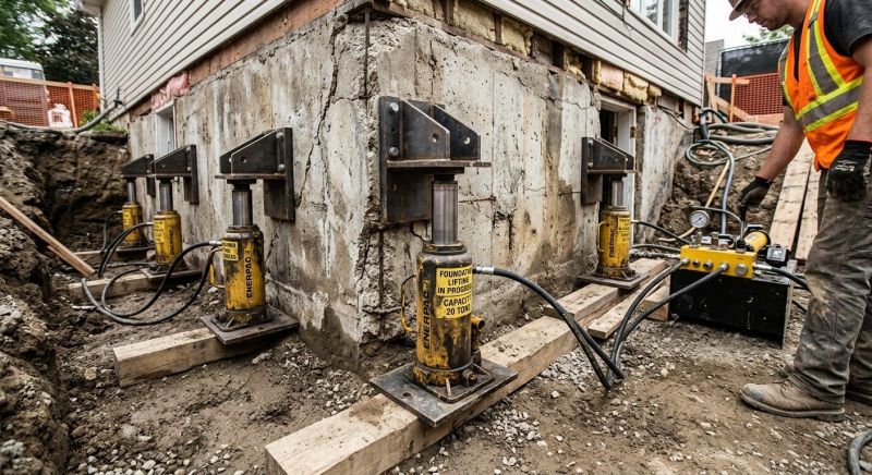 Foundation Jacking in Acton, MA