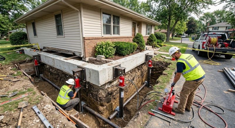 Foundation Jacking in Raymond, NH