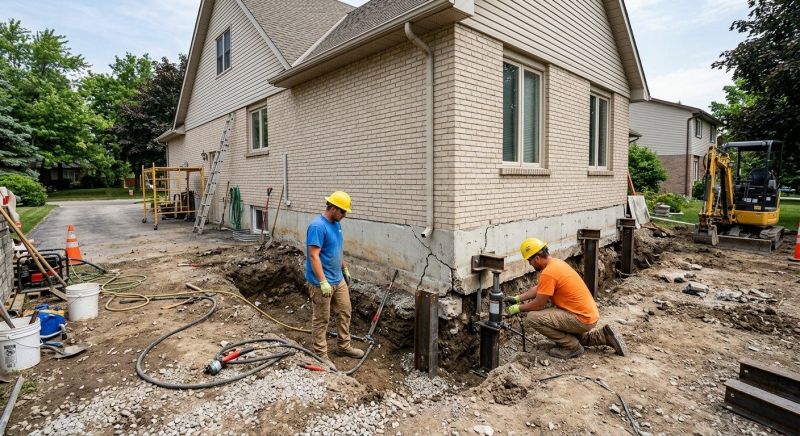 Helical Piers Installation in Methuen, MA