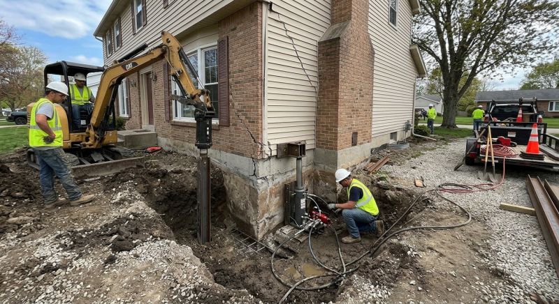 Sinking Foundation Repair in Andover, MA