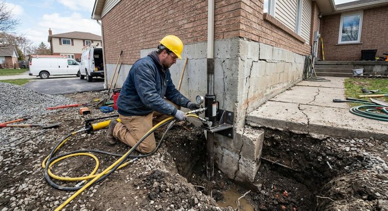 Sinking Foundation Repair in Ayer, MA