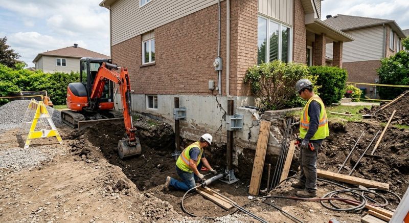Sinking Foundation Repair in Ayer, MA