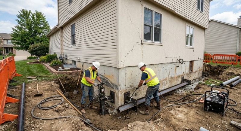 Sinking Foundation Repair in Hudson, NH