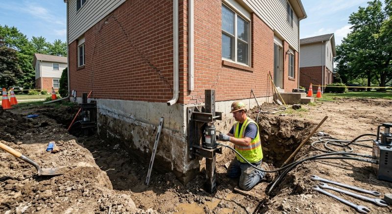Sinking Foundation Repair in Saugus, MA