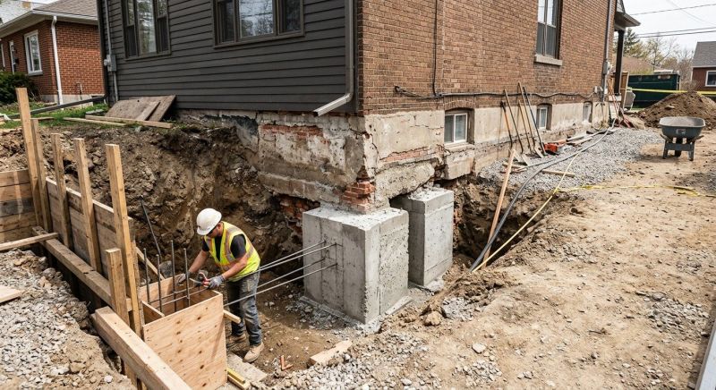 Structural Underpinning in Methuen, MA